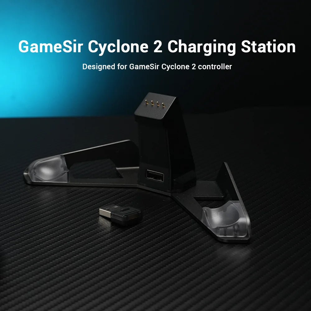 Showlu Smart General GameSir RGB controller charging dock stand with LED lighting and secure slot for gaming controllers.