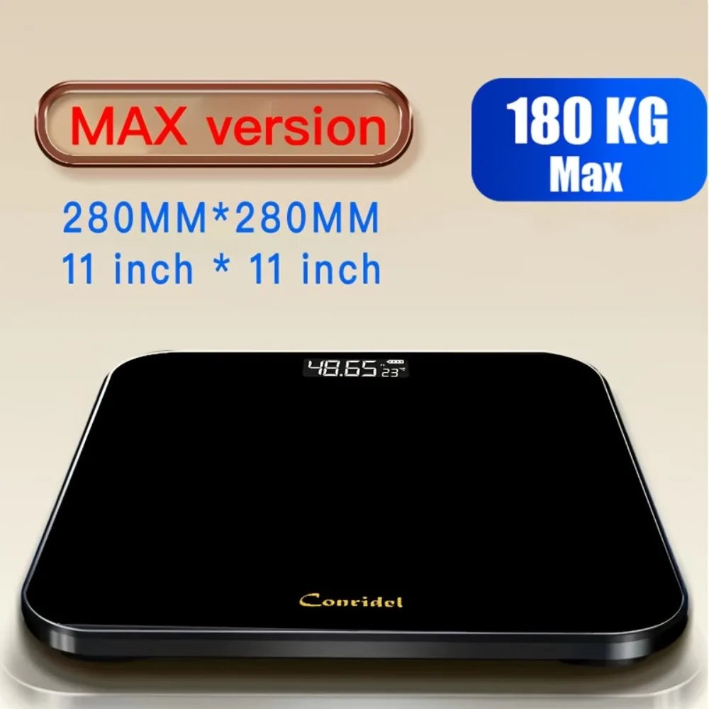 Showlu Smart Body Fat Scale with high precision LCD display, electronic monitor, sleek design, and multiple health measurement features.