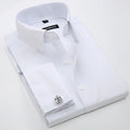 Men's French cufflink shirt long sleeved spring style multi-color collar high collar slim fit collar formal striped shirt