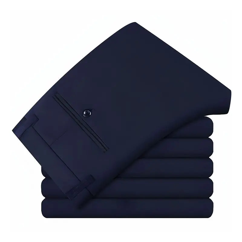 Men's stretch travel dress pants from Showlu Fashion, lightweight slim-fit business trousers with no iron needed.