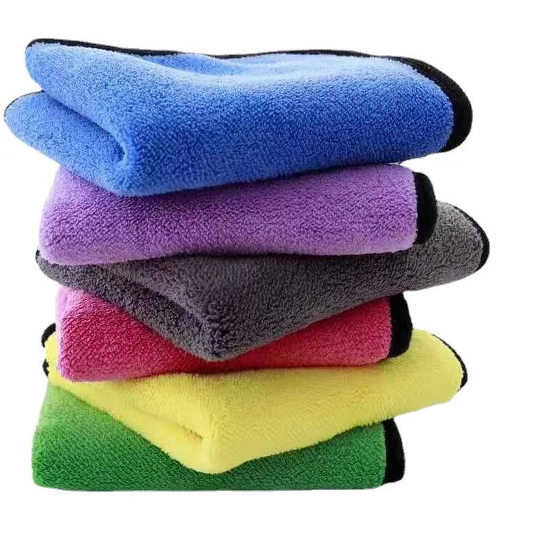 Soft coral fleece pet towel for puppies and cats, quick-drying, double-sided bath and cleaning towel, absorbent pet supplies