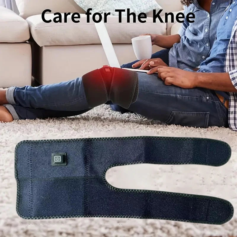 Showlu Smart General USB heated knee brace with adjustable levels, supportive wrap for pain relief and warm therapy.
