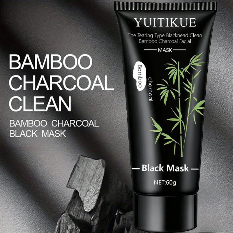 Showlu Smart General blackhead peel-off mask applied on skin, showcasing its peel-off texture and clear appearance.