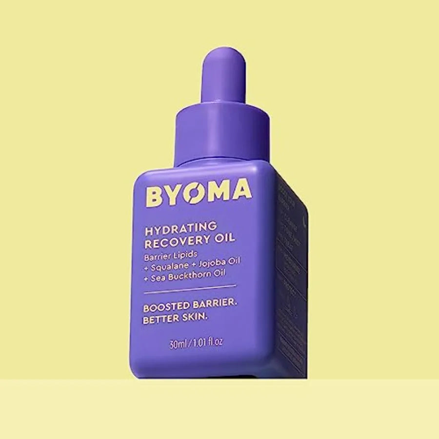 Luxury hydrating face oil set with squalane, jojoba, and seabuckthorn oil for radiant, glowing skin and barrier repair.