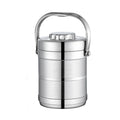 Thickened stainless steel insulated lunch box with 1400ML capacity, portable durable food container for adults and kids.