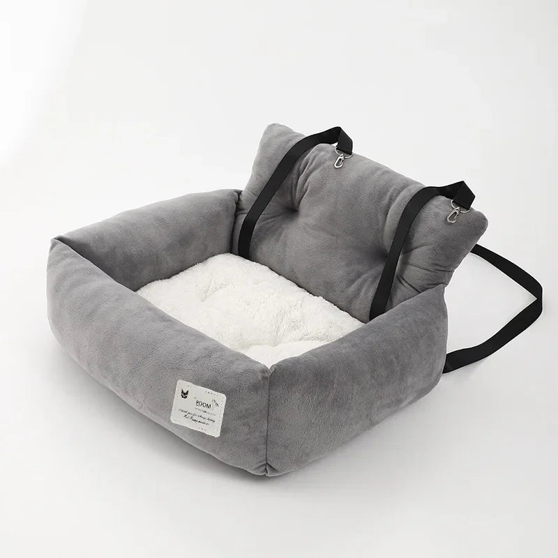 Showlu Portable Dog Car Seat Carrier made of breathable polyester, designed for comfortable pet travel and safety.