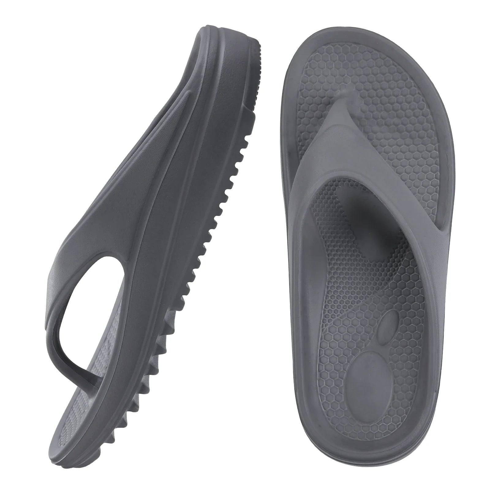 Comwarm thick sole flip flops for women with soft EVA yoga mat-inspired beach sandals, featuring cushioned comfort and casual style.