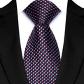 Luxury 8cm men's polka dot jacquard woven necktie by Showlu Fashion, ideal for wedding, business, or party occasions.