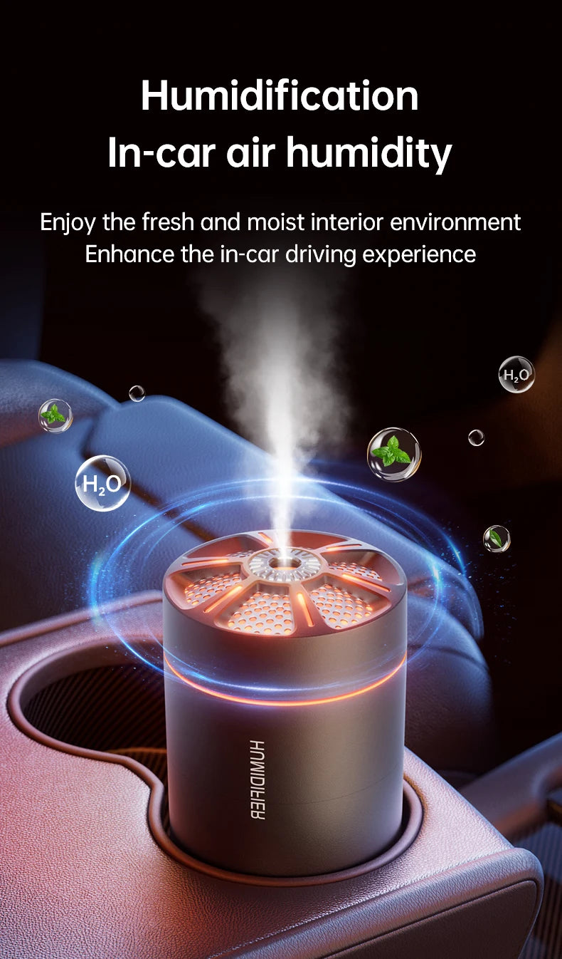 Showlu Smart General Mini USB Humidifier compact white device with mist outlet and control button for desktop use
