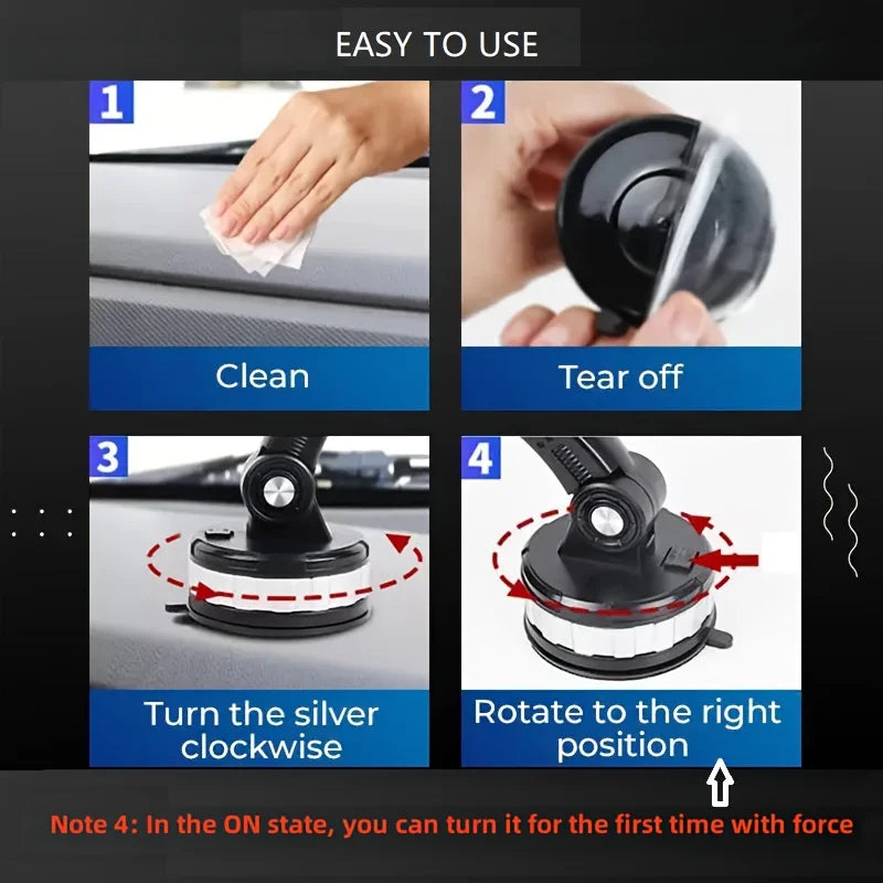 SHOWLU FASHION STORE VIKEFON 360° rotating universal car phone holder mounted on windshield, adjustable for secure smartphone grip