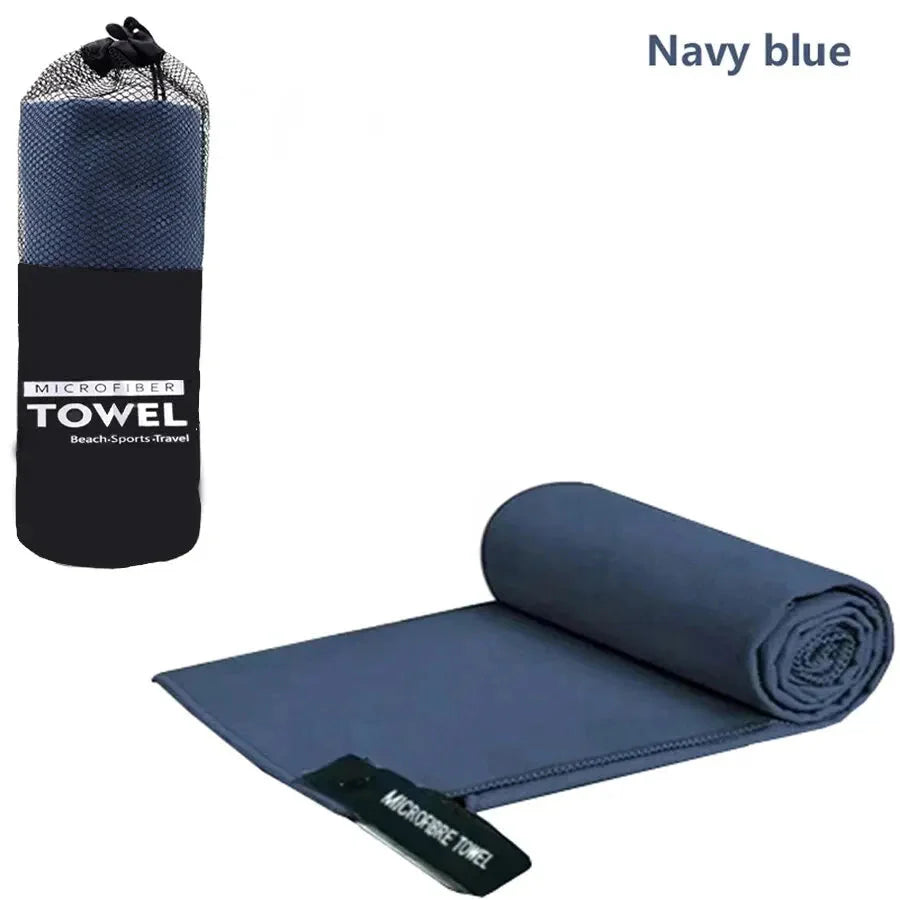 SHOWLU quick-dry microfiber sports towel for gym, yoga, and camping, shown folded with vibrant color and soft texture.