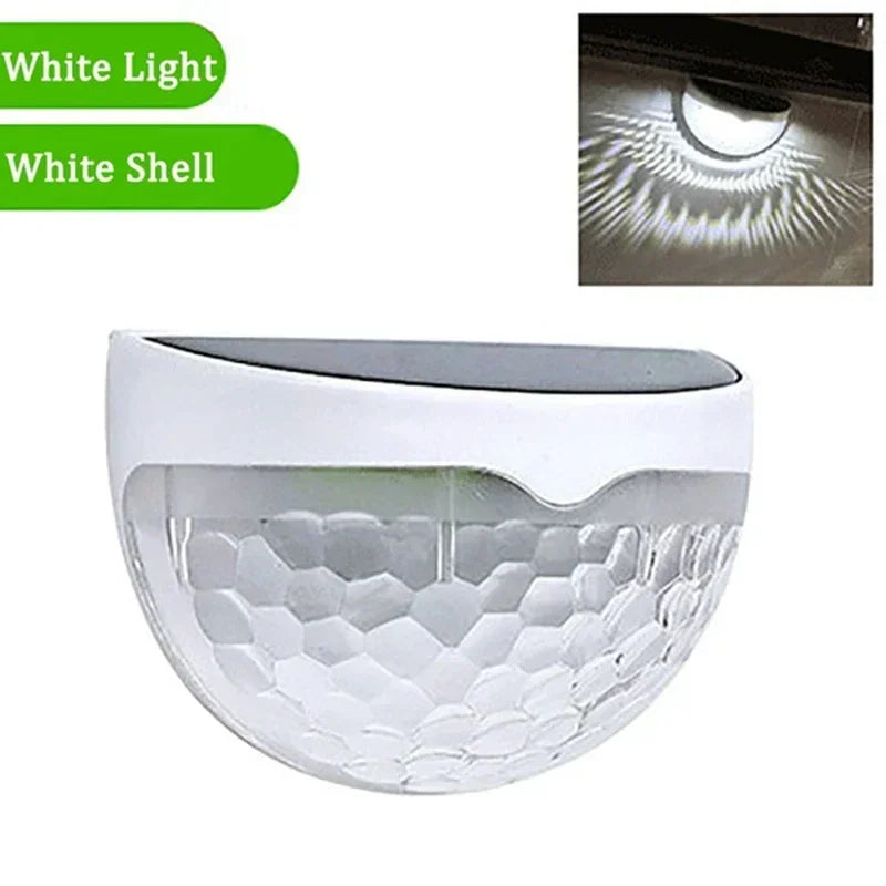 10-pack LED solar outdoor wall lamps by Showlu, waterproof garden fence lights with festive festoon LED design