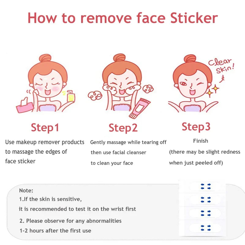 Showlu Smart General V Lift Face Sticker invisible face lift tape applied on skin for a natural, lifted facial appearance