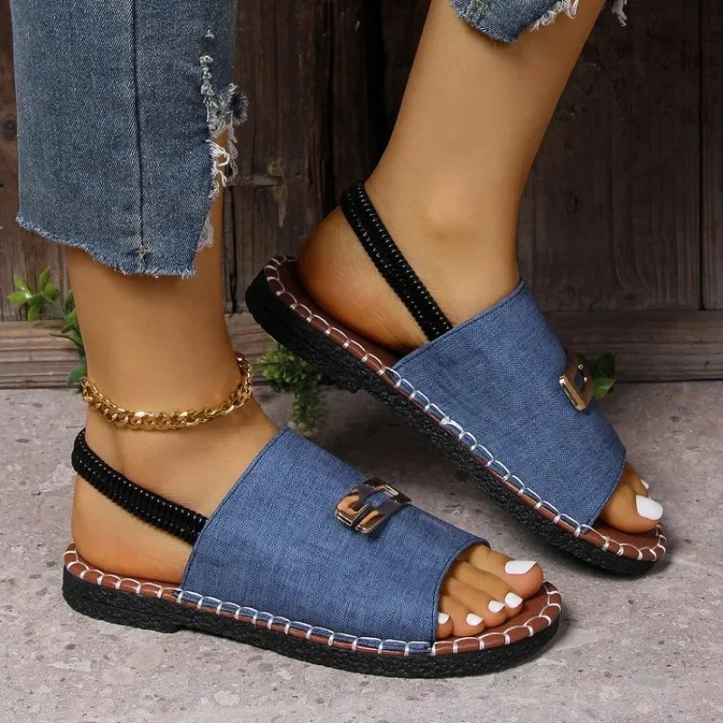 HKDQ Women's casual beach sandals by SHOWLU FASHION STORE, flat open-toe summer shoes with anti-slip soles and comfortable design