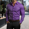 Showlu men's polka dot long sleeve casual shirt in oversized fit, featuring a stylish design and button-up front.