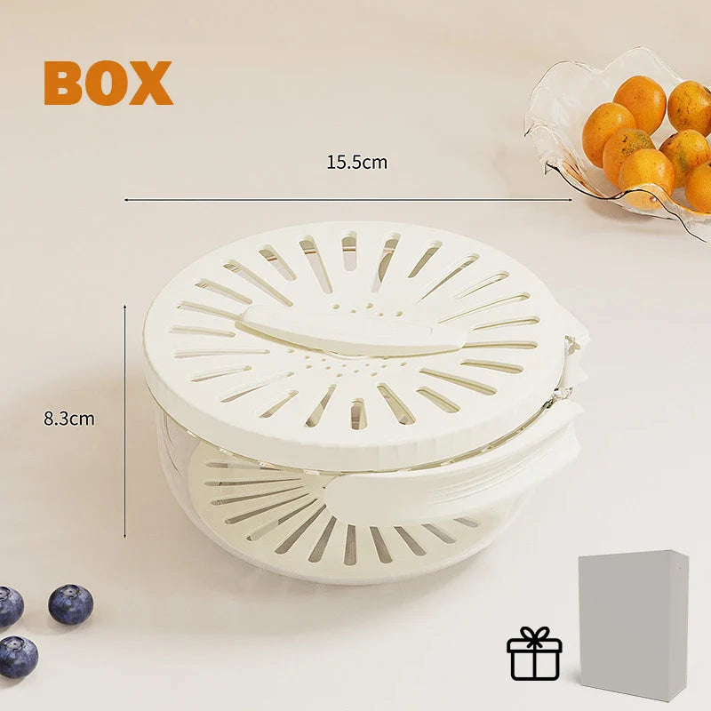 Showlu 2-in-1 fruit and vegetable washing basket with lid drainer, featuring a durable design for cleaning produce.
