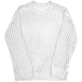 Comfortable Men Shirt Men's Hip Hop Mesh Fishnet Clubwear Top Solid Color Round Neck Long Sleeve See-through Pullover for Men
