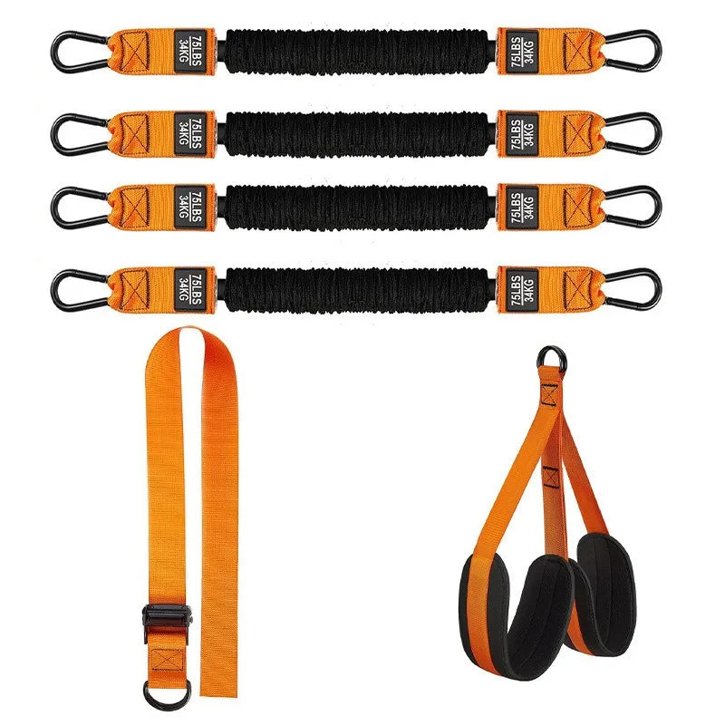 Showlu Pull Up Assistance Bands set for strength training, featuring durable workout straps for upper body exercise support.