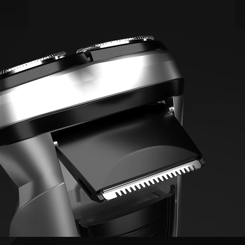 Showlu Smart General ENCHEN Blackstone 3D Rotary Electric Shaver with close-up of the shaver head and ergonomic handle.