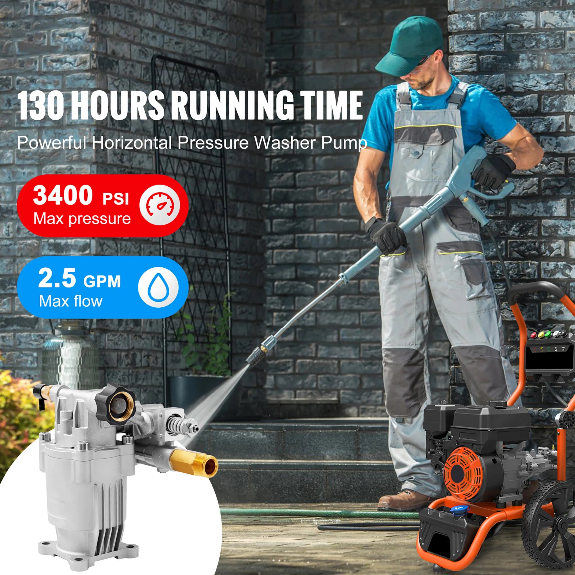 Showlu Smart General car detailing pressure washer kit with nozzle attachments and hoses for efficient vehicle cleaning.