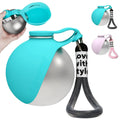 Showlu 2-in-1 portable dog water bottle with leak-proof stainless steel cup, ideal for pet hydration during outdoor adventures