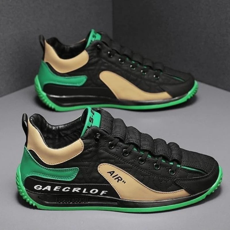 Men's Showlu Fashion sneakers with thick soles, breathable casual outdoor shoes, lace-up design, ideal for running and tennis.