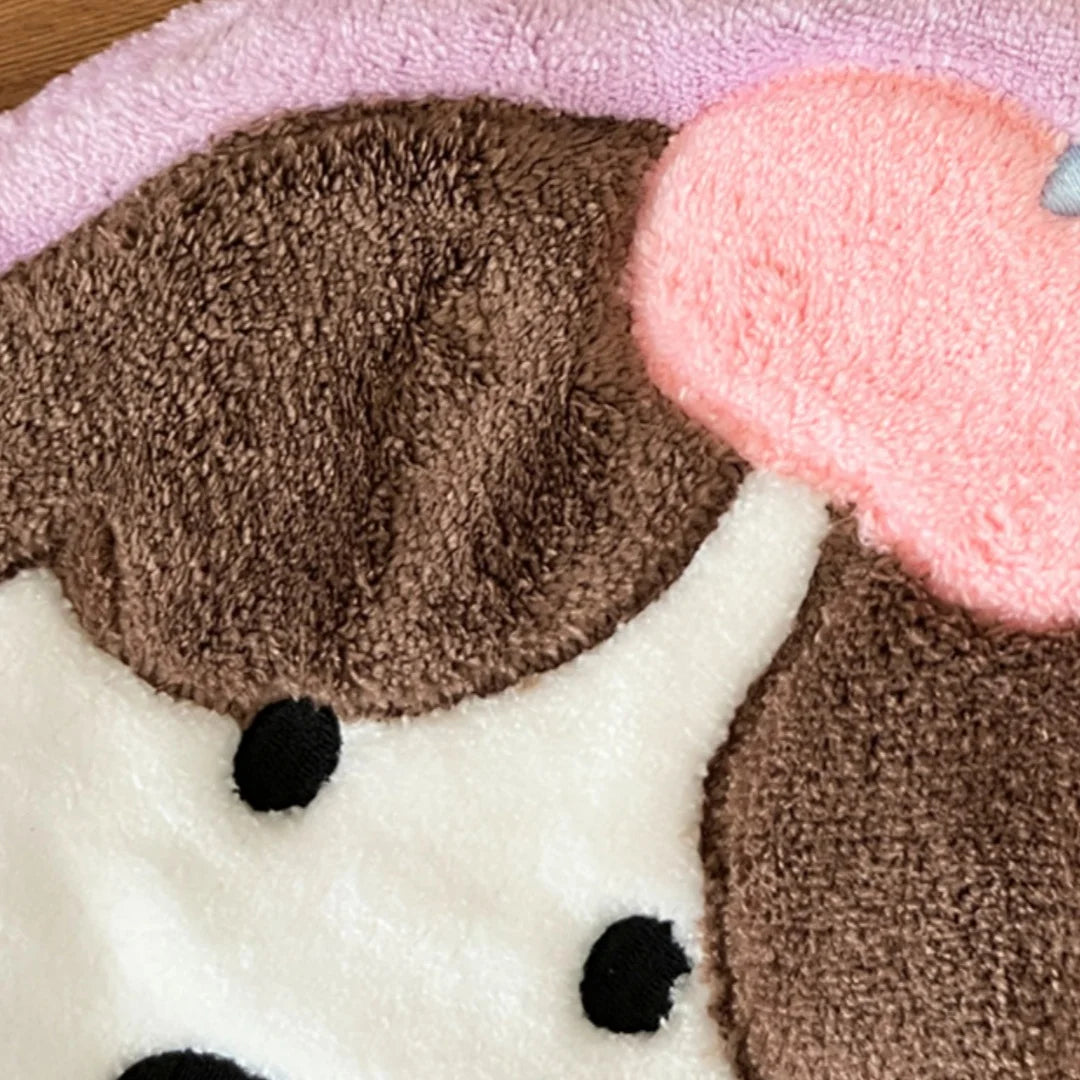Cute cartoon puppy hand towel from Showlu Fashion Store, soft, absorbent, quick-drying towel for kitchen and bathroom use.