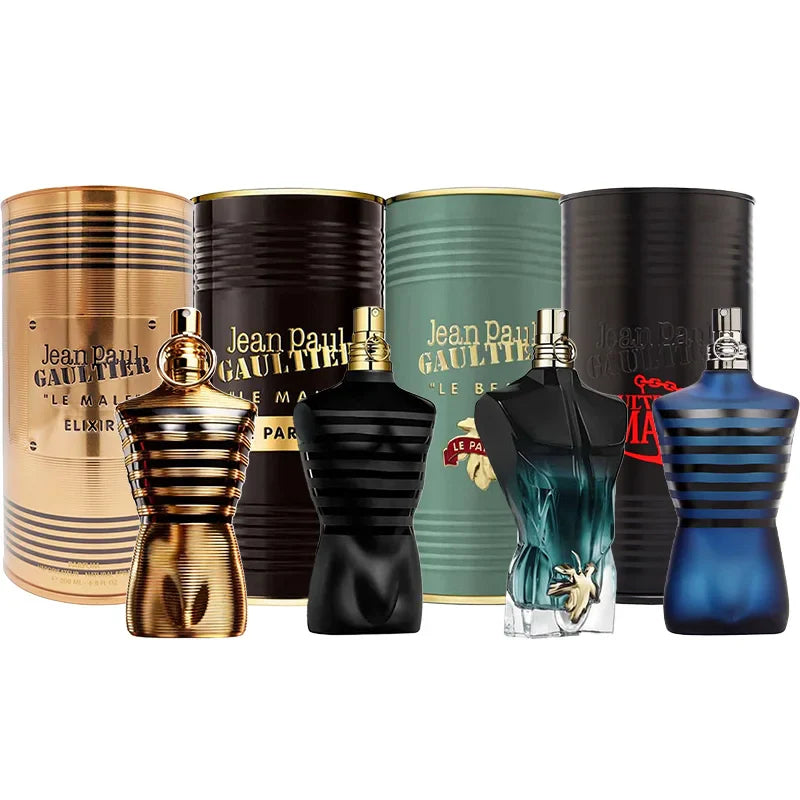 Jean Paul Gaultier Le Beau Le Parfum Intense men's eau de parfum 125ml bottle on display with sleek packaging.