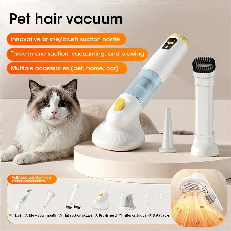 Showlu Smart General Pet Grooming Vacuum 2.0 with adjustable hose and nozzle for efficient pet hair removal.