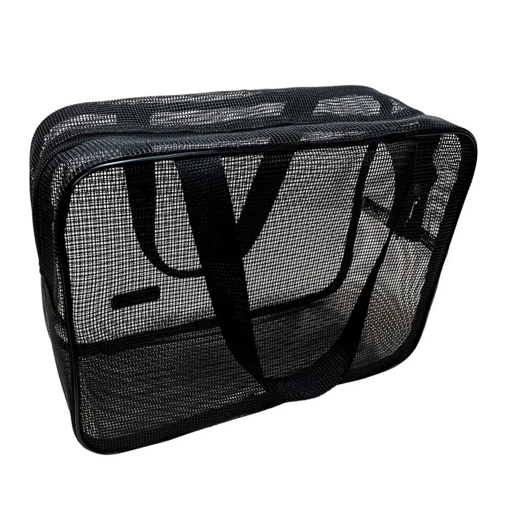 SHOWLU FASHION Mesh Shower Tote Bag made of quick-dry nylon, designed for beach storage and easy drying after use.