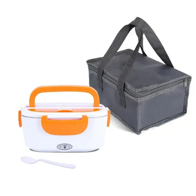 Stainless steel Sokany 2-in-1 electric heating lunch box by SHOWLU FASHION STORE, designed for car and home use.