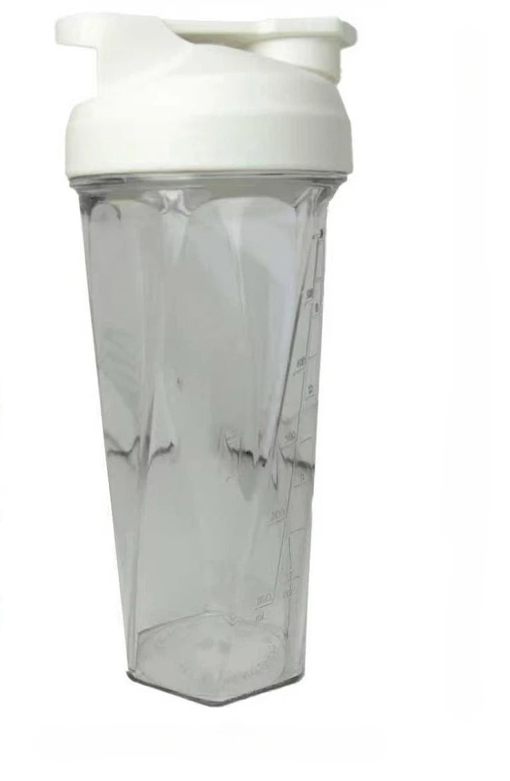 600ml FUYAOZHISHANG vortex mixer shaker bottle made of Tritan plastic, designed for protein shakes and smoothies.