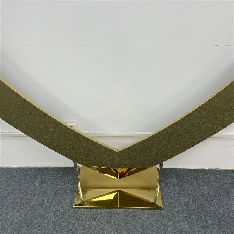 1PC Gold/Silver Heart Shaped Stainless Steel Arch Wedding Prop for Party Stage Background Screen Welcome Area Decoration