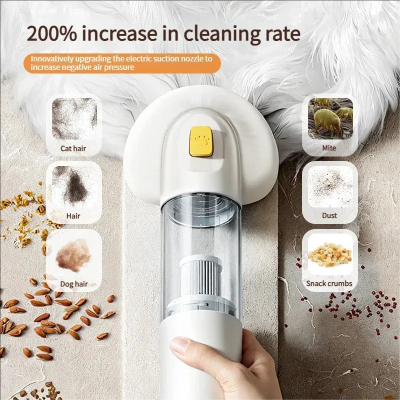 Showlu Smart General Pet Grooming Vacuum 2.0 capturing a sleek vacuum cleaner with pet grooming attachments and modern design.