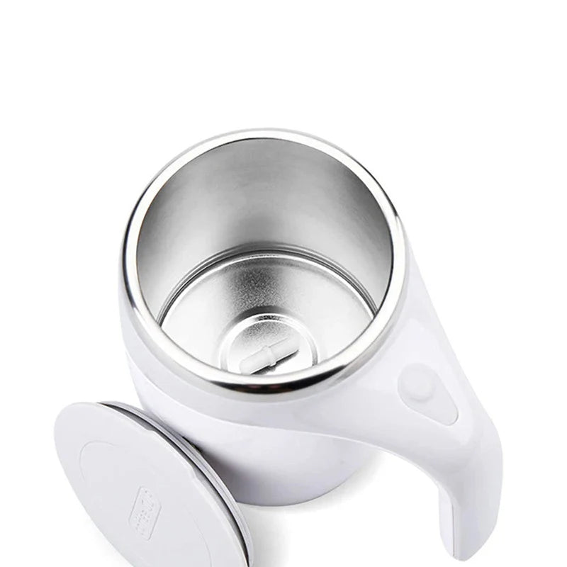 SHOWLU Automatic Stirring Coffee Mug with rechargeable stainless steel body and built-in motor for easy mixing.