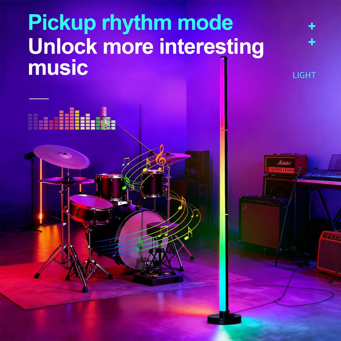 Showlu Smart General NOVEYEE LED Dimmable Floor Lamp with remote control, modern design, adjustable lighting, and sleek finish.