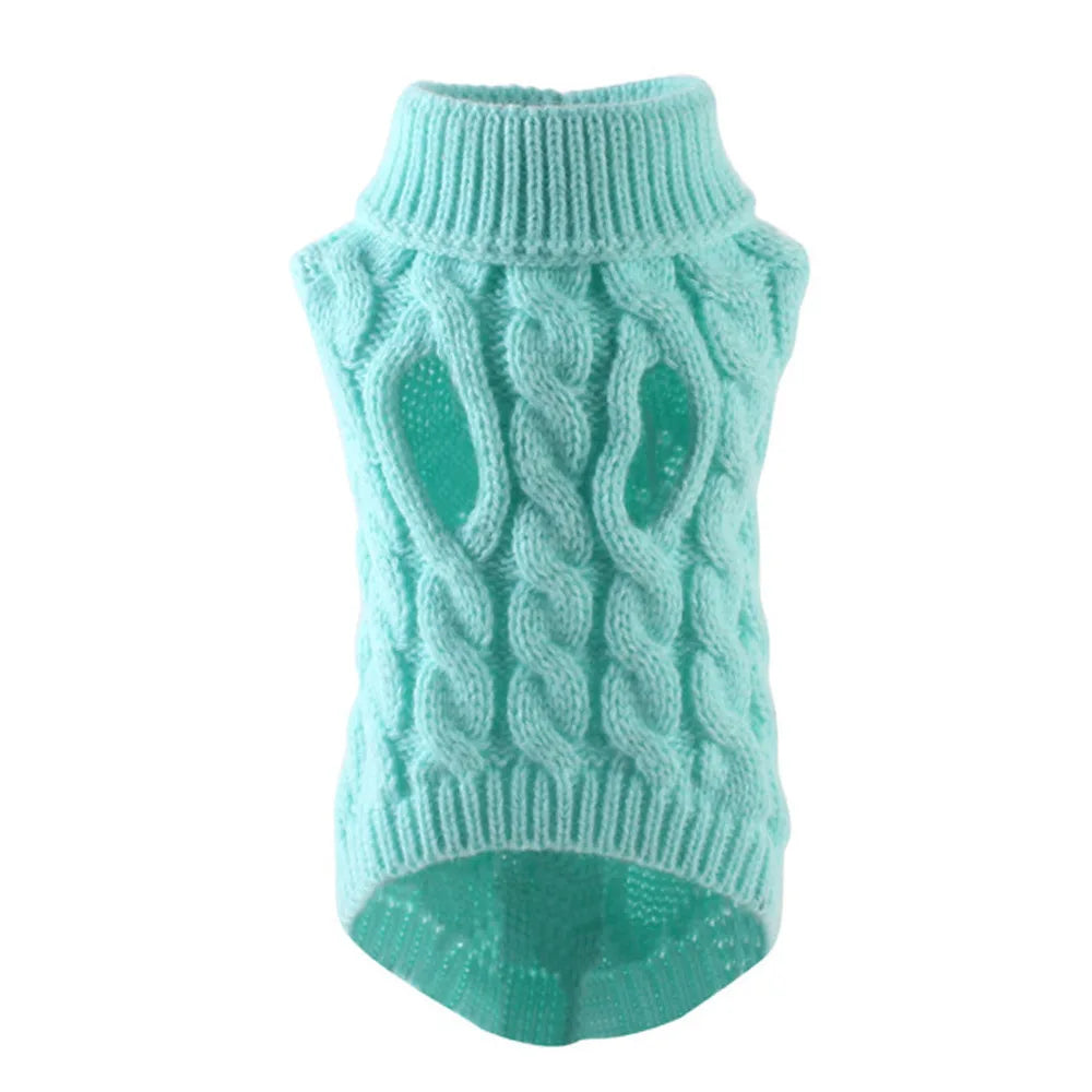 Soft knitted wool pet sweater by Showlu Fashion, cozy cat and dog hoodie in warm, stylish design for pets.