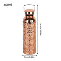 800ml Pure Copper Insulated Stainless Steel Water Bottle