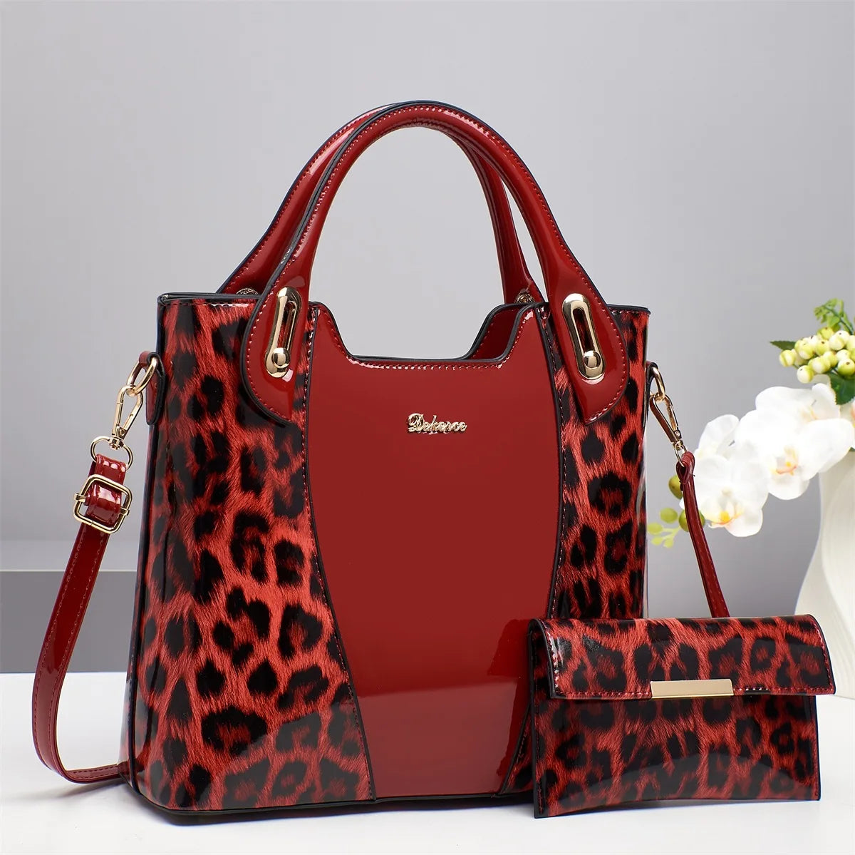 New Patent Leather Handbag Banquet Dress One-shoulder Cross-body Bags Large-capacity Female Daily Design Totes Shopping Bag
