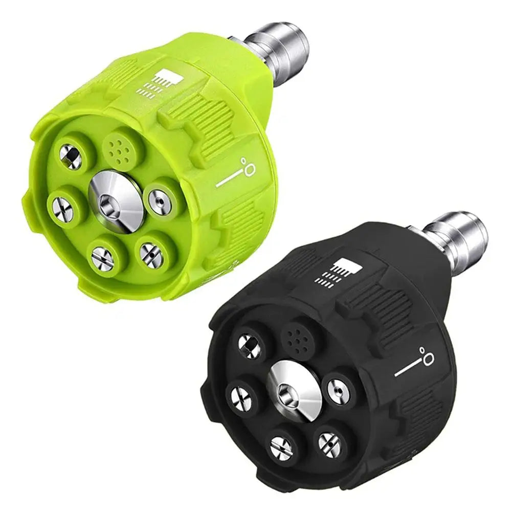 Showlu Smart General 6-in-1 adjustable pressure washer nozzle showing different spray settings for versatile cleaning.
