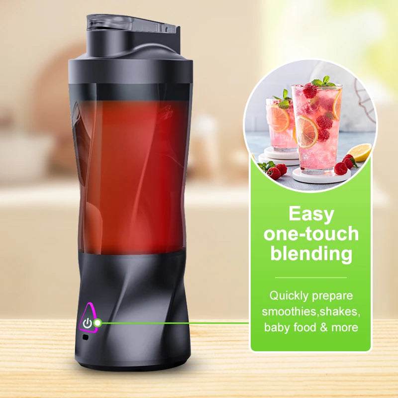Showlu Smart Portable Electric Juicer Blender with 700ml capacity and 360W motor, shown with blending in action.