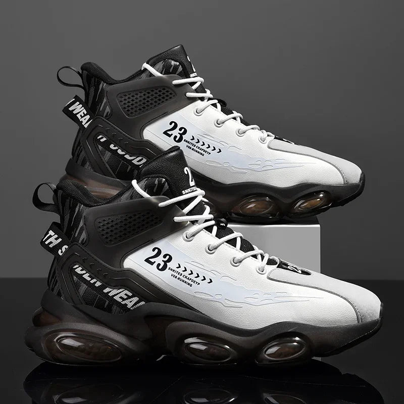 Showlu men's breathable mesh running sneakers with cushioned soles, designed for comfortable sports and athletic activities.