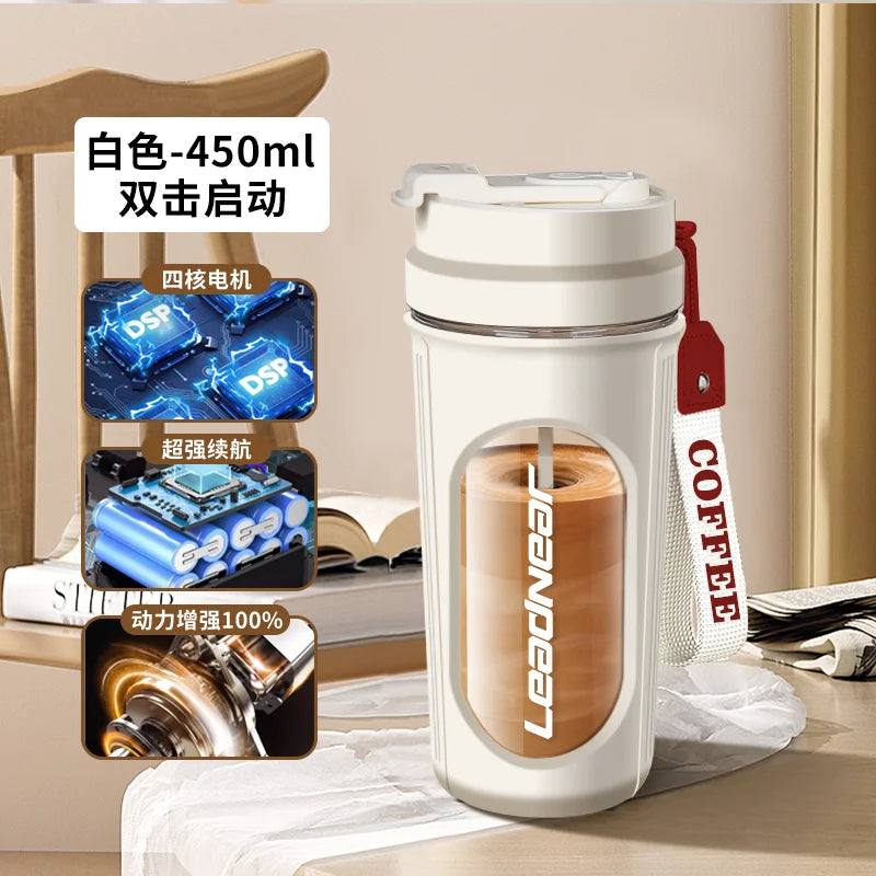 Portable USB Electric Automatic Mixing Cup Coffee Milk Stirrer 450ml Rechargeable New In Self-Stirring Shaker Cup Outdoor Sports
