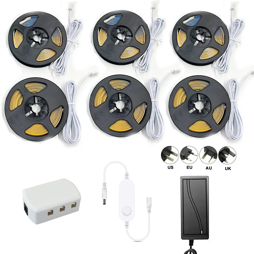 Showlu Smart Zigbee LED strip light kit with voice control, app control, and customizable color options on a sleek LED strip.