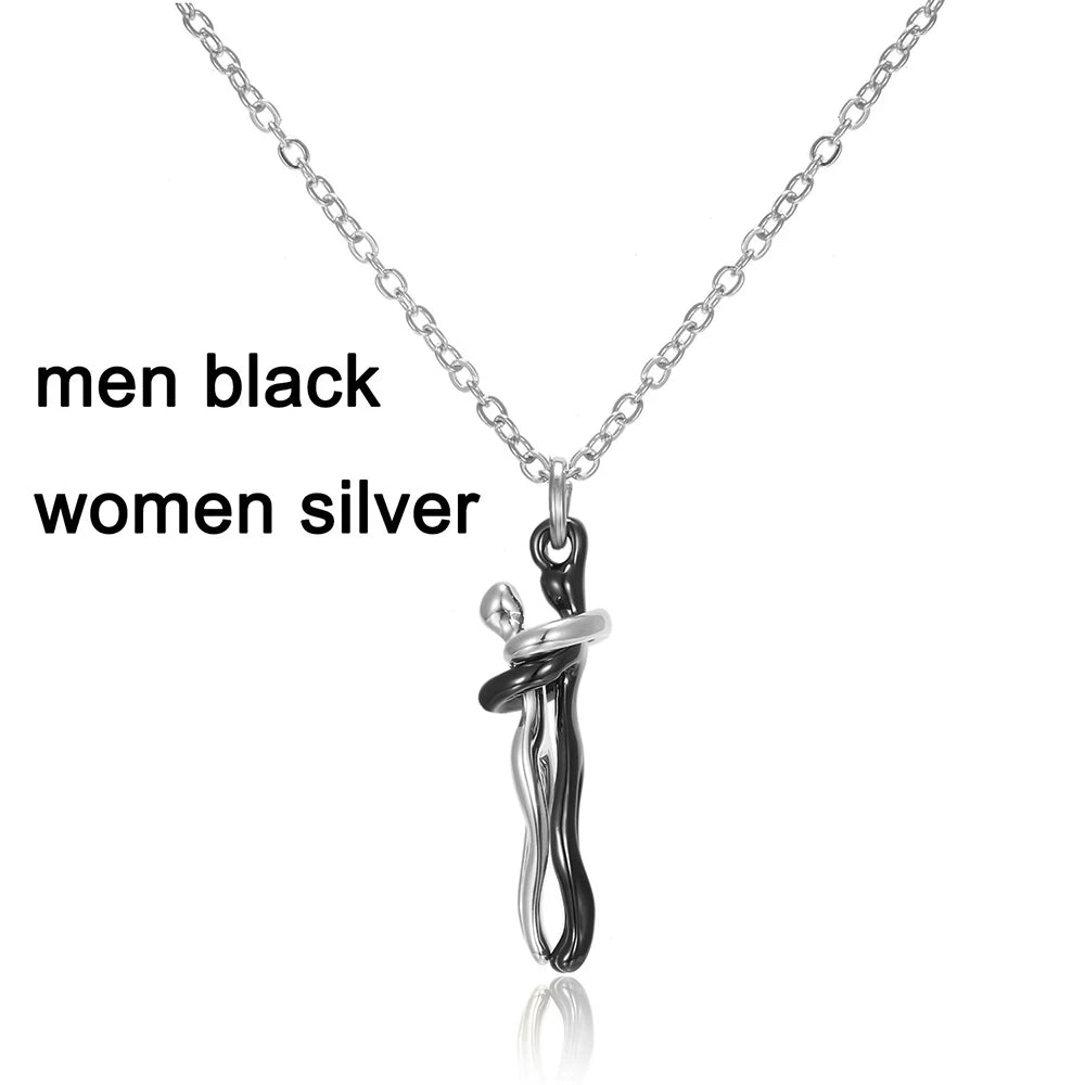 Fashion hugging necklace jewelry choker with pendant, designed for men and women, perfect for couples and lovers.
