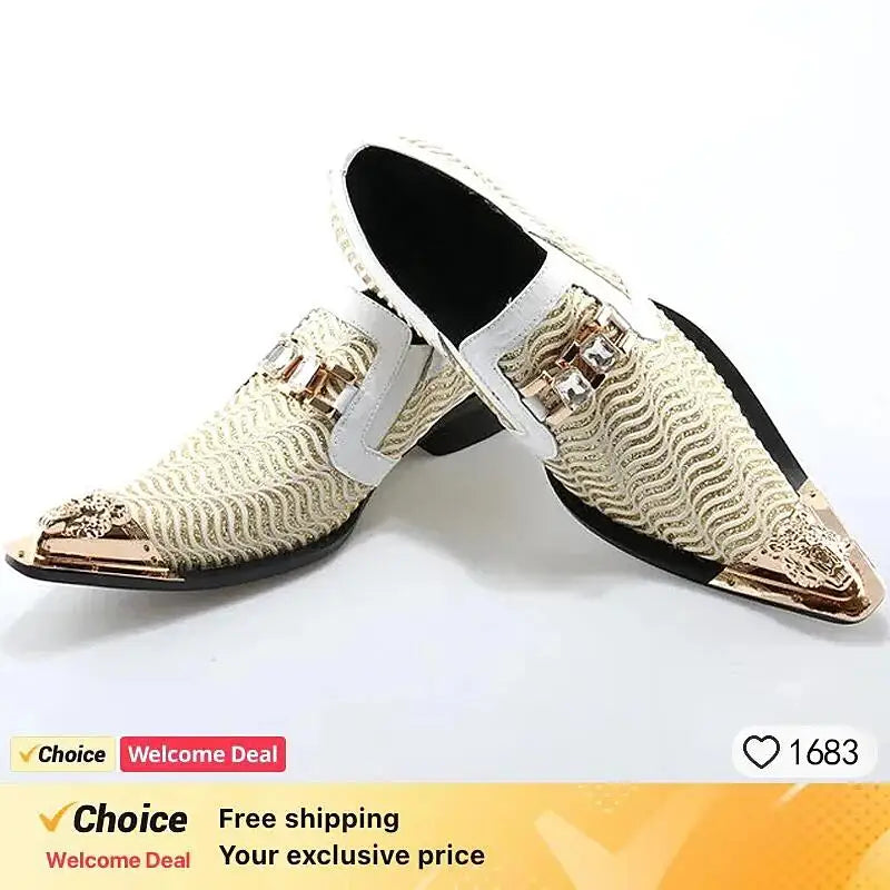 Black Showlu men's snake grain genuine leather pointed toe dress shoes with sleek design and polished finish.