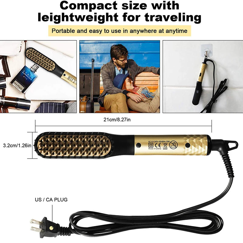 Showlu Smart General beard straightening comb with sleek design and adjustable settings for smooth, styled facial hair.
