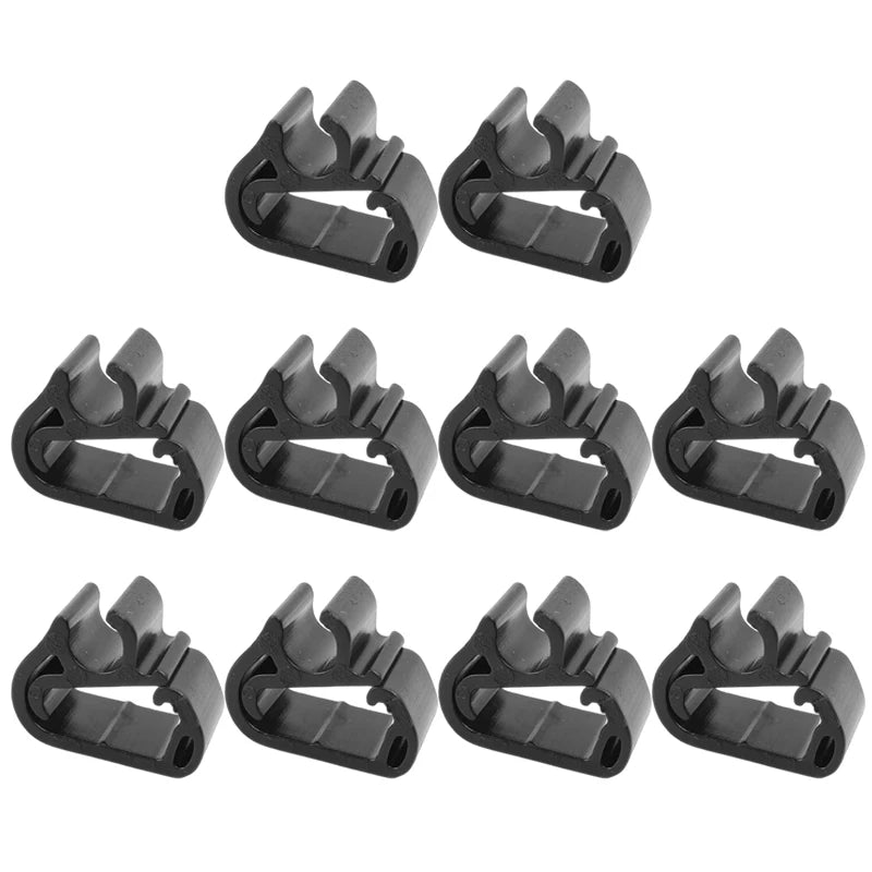 Showlu Fashion Store nozzle holder clip securely holding a spray nozzle, made of durable plastic with a sleek design.