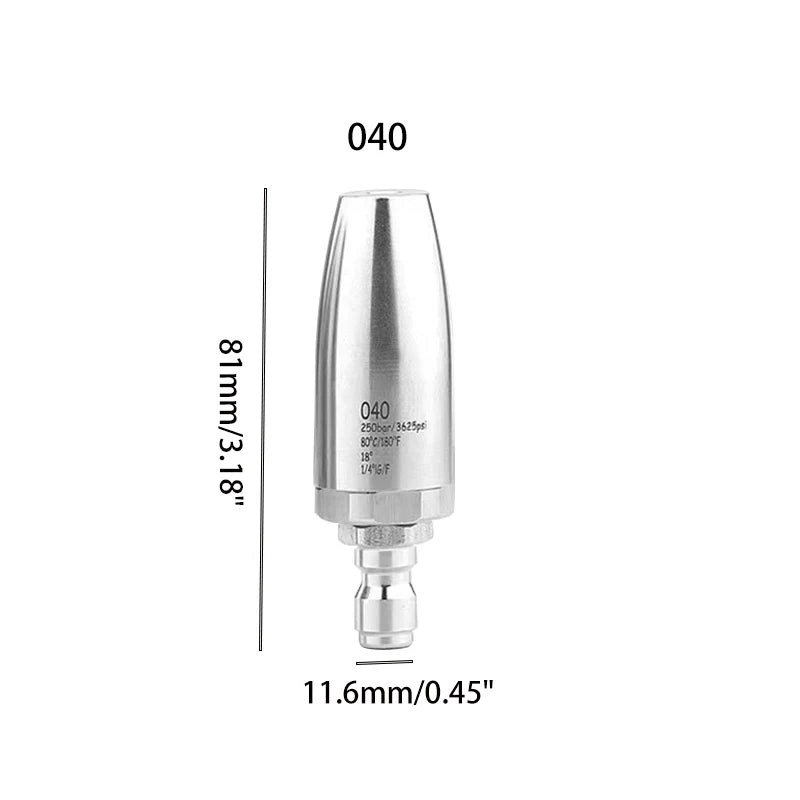 Showlu Smart General Turbo Jet Nozzle attachment for garden hoses, featuring a high-pressure water spray for cleaning.