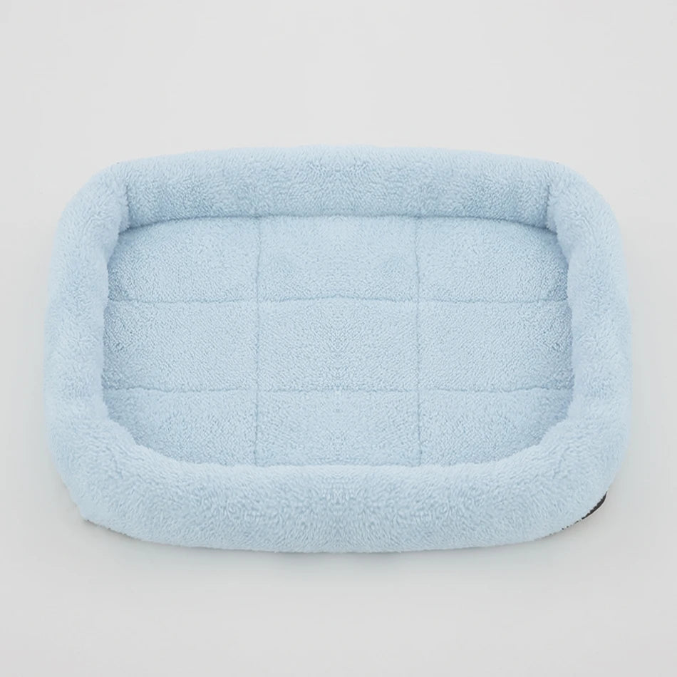 Soft plush dog bed and cat bed cushion in square shape, suitable for large, medium, and small pets, by Showlu Fashion Store.